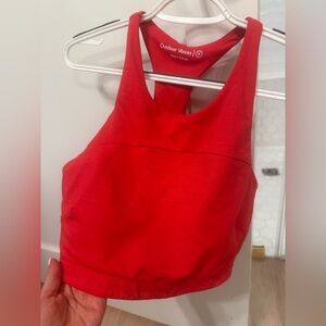 Outdoor Voices red workout top